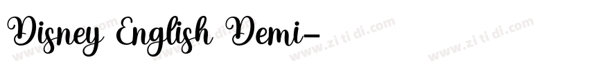 Disney English Demi字体转换